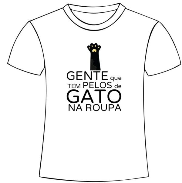 T- Shirt Gente que tem pelos de GATO na roupa - Image 2